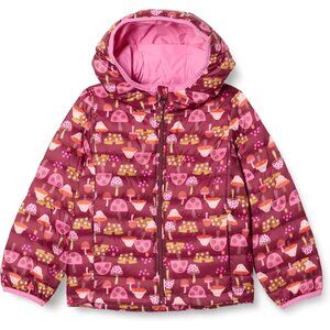 Girls Burgundy  Lightweight Water Resistant Hooded Puffer Jacket Winter Coat